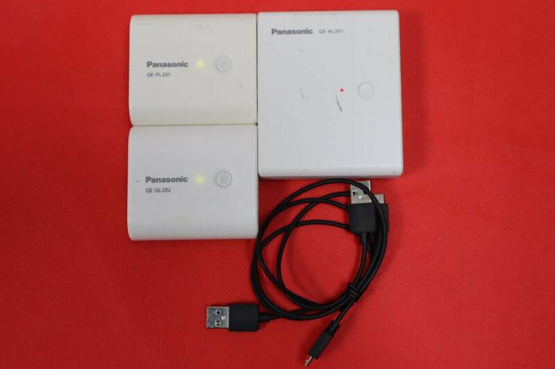 E2752 & L 3個セット Panasonic QE-AL201/QE-QL202 パナソニック モバイルバッテリー 5000ｍAh USBポート×2口