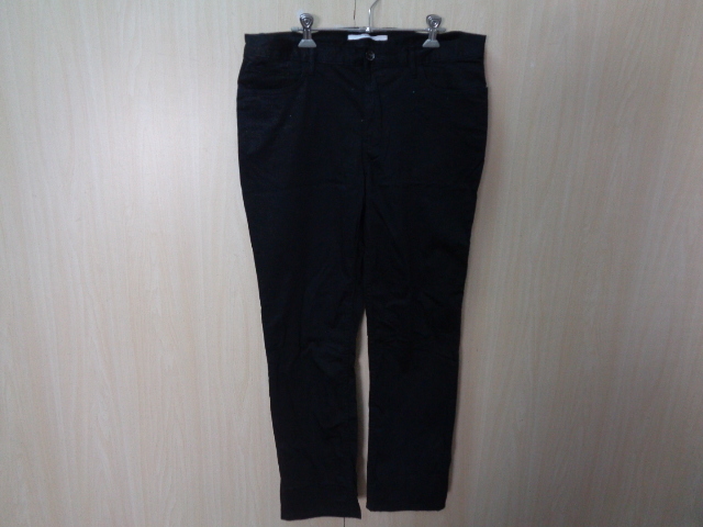 b783◆Calvin Klein ストレッチ スリムフィットパンツ◆カルバンクライン ｗ34 ブラック 黒 綿ポリウレタン混紡 メンズ ボトムス 5E