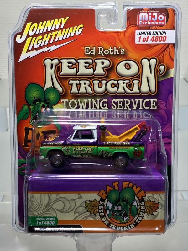 JOHNNY LIGHTNING Ed Roths KEEP ON TRUCKIN 1966 CHEVY WRECKER ラットフィンク エドロス