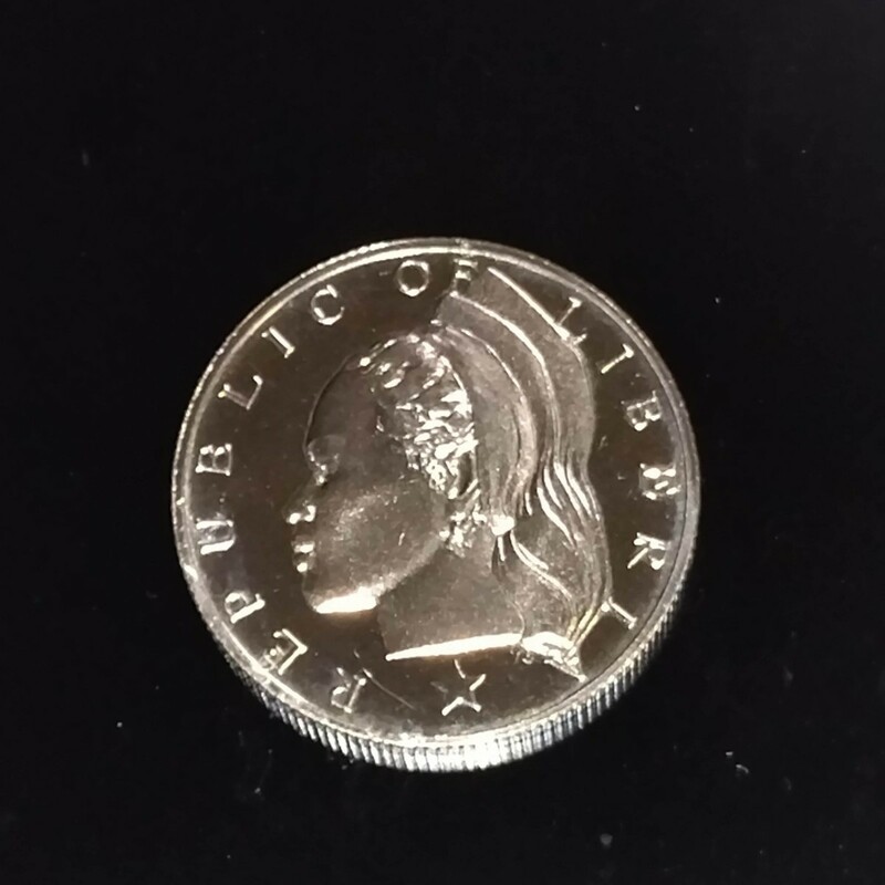 リベリア　50セント　コイン　未使用1974