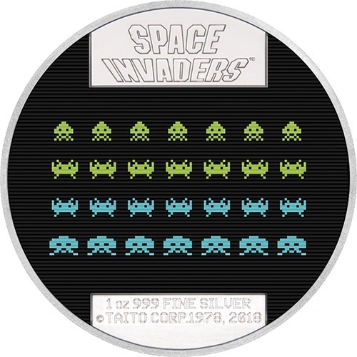 ●限定●おまけ● スペース インベーダー 誕生40周年 2ドル レンティキュラーカラー銀貨 プルーフ ラスト