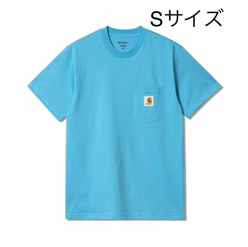 【送料無料】AWAKE NY × Carhartt WIP Pocket T-Shirt BLUE Sサイズ アウェイク ニューヨーク カーハート コラボ ポケット Tシャツ ブルー