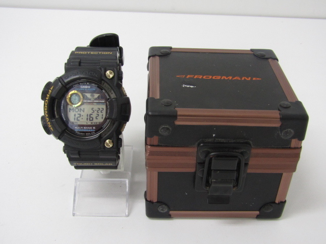 CASIO カシオ G-SHOCK FROGMAN GWF-1000G フロッグマン 電波 ソーラー デジタル腕時計 ケース付 ☆AC23612