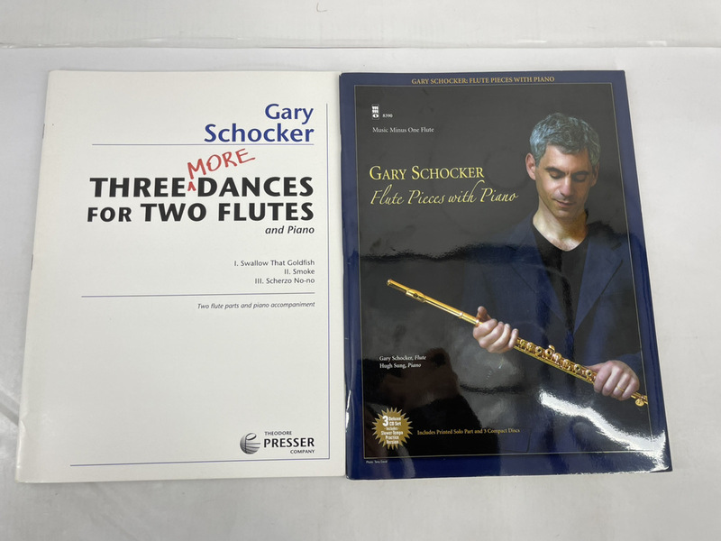 ■【Gary Schocker楽譜２冊セット】Flute Pieces With Piano / three Dances for two Flutesand Piano ゲイリーショッカー　フルート楽譜