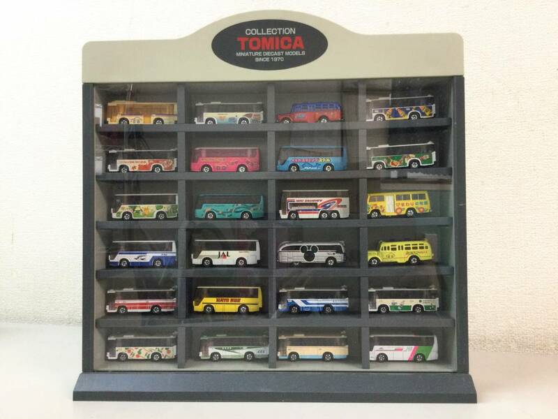 トミカ コレクションケース TOMICA SINCE 1970 24台 収納 ミニカー付 バス ハイチュウ ボンネットバス 東京ディズニーリゾート ポケモン 他