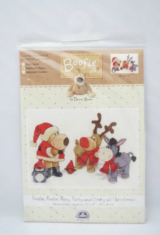 DMC　クロスステッチキット　Boofle, Roofle, Rosy, Purly and Dinky at Christmas クリスマス　ブーフル