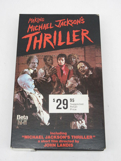 ★sz0767　マイケルジャクソン　スリラー メイキング　ベータビデオ　輸入盤？　BETA　MICHAEL JACKSONS THRILLER 送料無料★