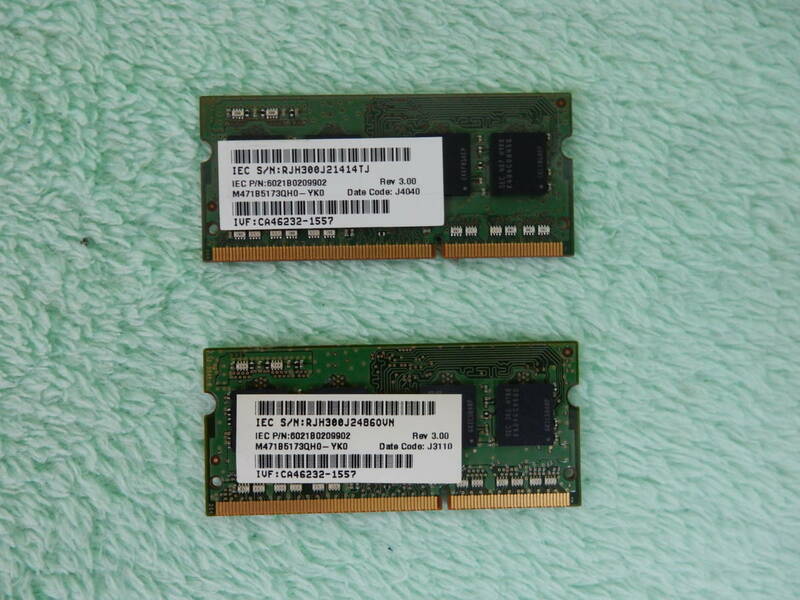  動作確認！SAMSUNG メモリー4GBX2 8GB ①