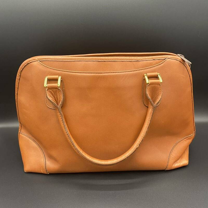 ハンドバッグ　handbag camel ヴィンテージ　日本革　レザーバッグ