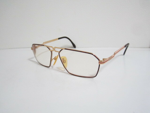 籠◆超希少　ビンテージ　レトロ　CAZAL　MOD 744　カザール　アイウェア　ゴールド系　眼鏡　程度良品
