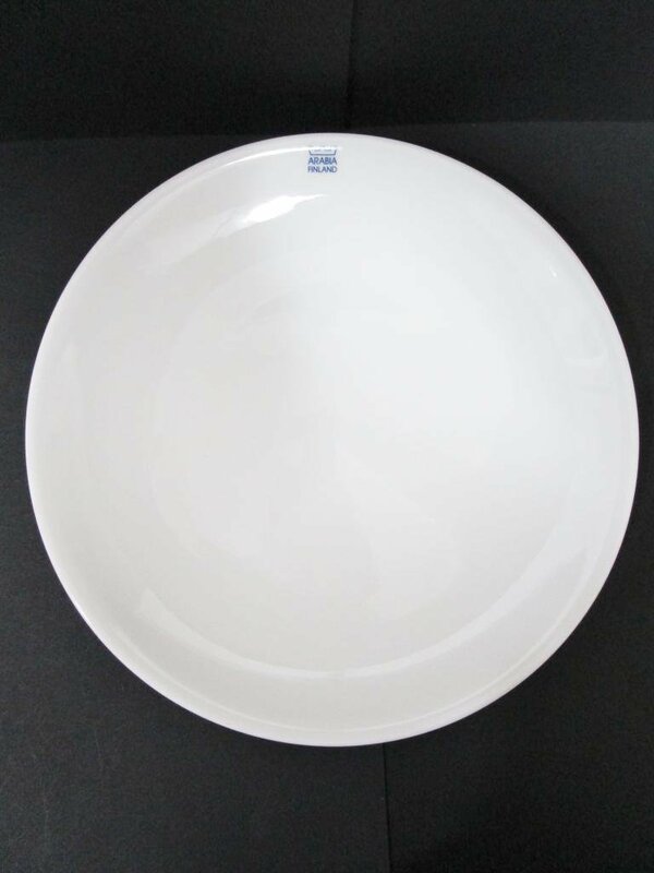 【送料無料】[未使用品]　ARABIA　アラビア　24h プレート　旧ロゴデザイン　26cm　白　ホワイト　磁器　食器　皿　シンプル /n948043