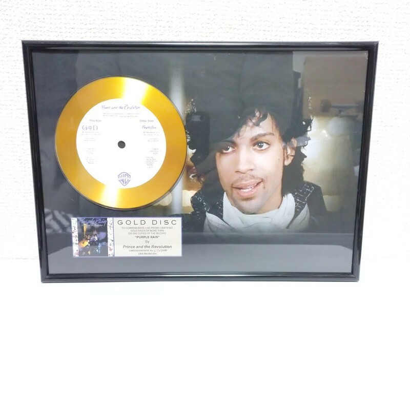 Prince プリンス パープルレイン ゴールドディスク GOLD DISC PURPLE RAIN 613/2500 シリアルナンバー 限定品 グッズ パープル・レイン