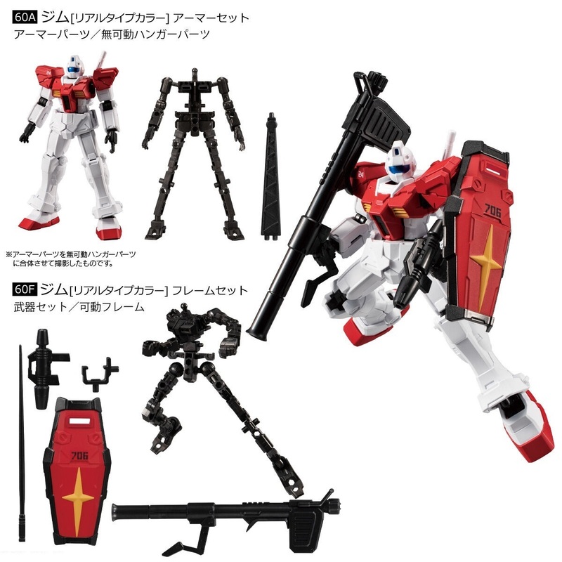 ジム[リアルタイプカラー] アーマー フレーム 2個 セット 機動戦士ガンダム GフレームFA REAL TYPE SELECTION フィギュア