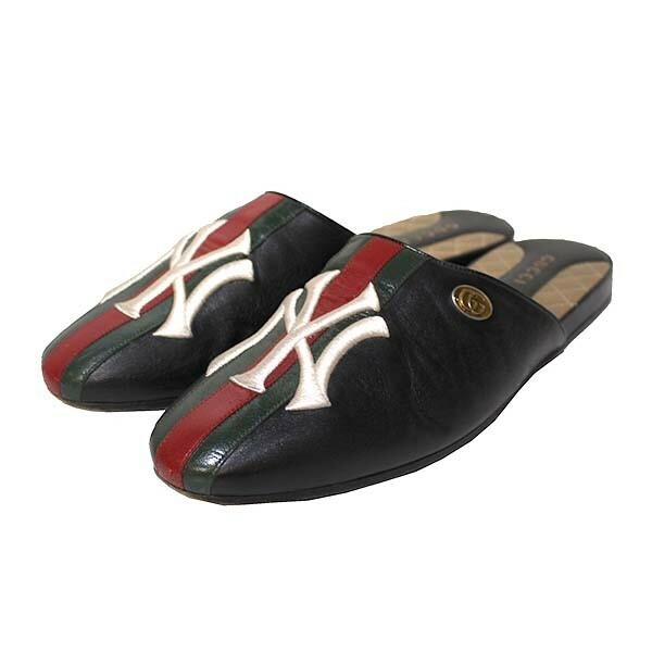 GUCCI グッチ 18AW NY Yankees Collaboration Sandals ヤンキース スリッパ 8073000095798
