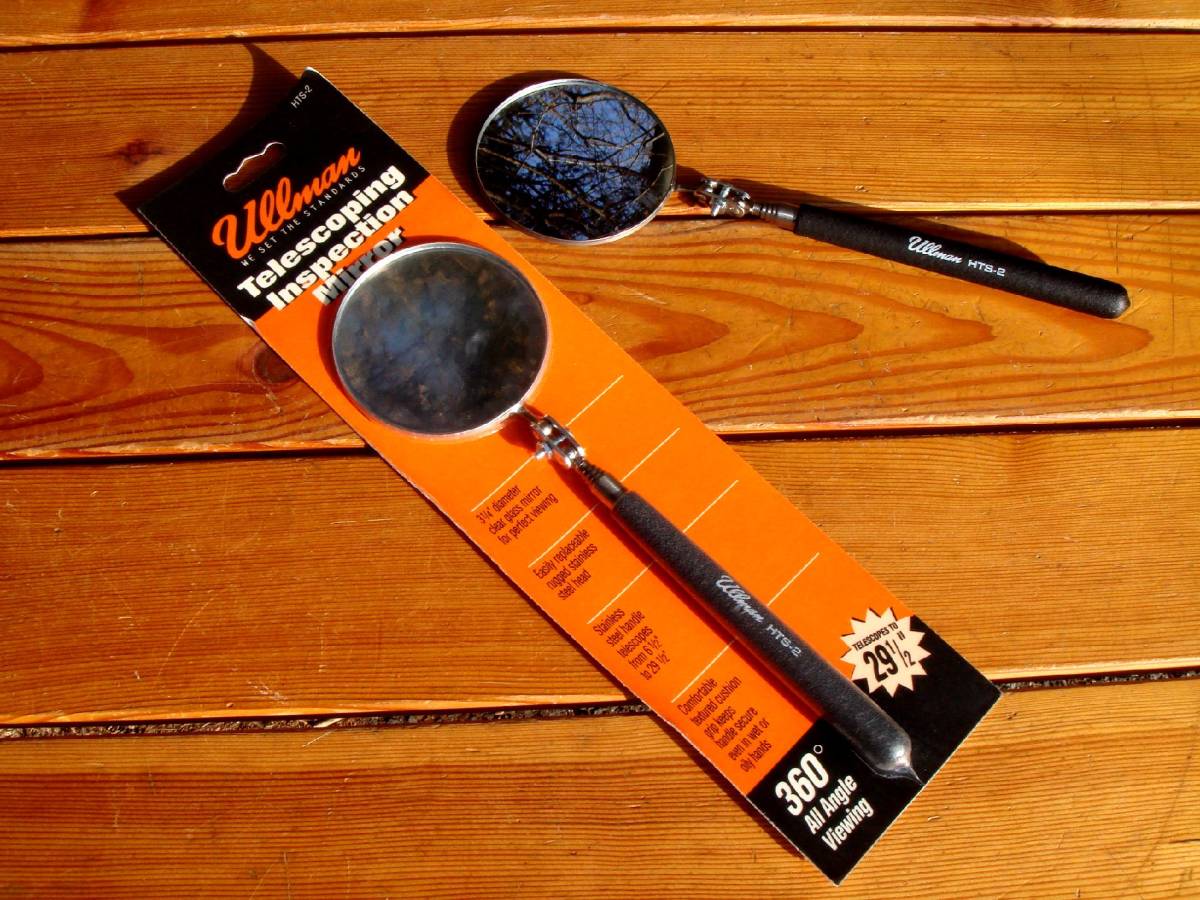 入手困難★米軍御用達パッケージ入【Ullman Devices】お宝アルマン★Telescopic Inspection Mirror★稀少Made in U.S.A.♪