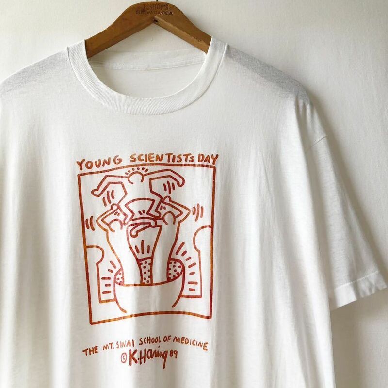 89年 KEITH HARING Tシャツ XL位 ビンテージ 80s 80年代 キースヘリング ポップアート オリジナル ヴィンテージ