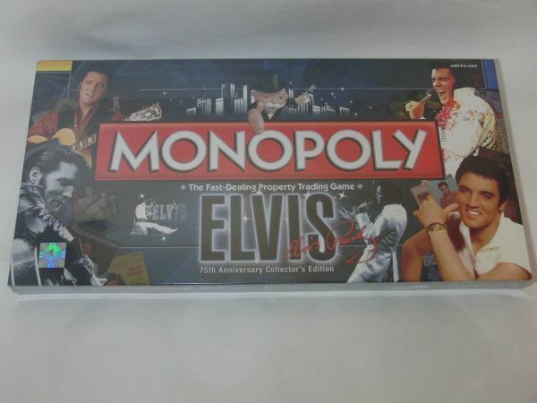 新品 MONOPOLY ELVIS PRESLEY 75th Anniversary エルビスプレスリー75周年 英語版 モノポリー ボードゲーム フィギュア駒 デッドストック