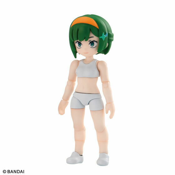 f ガシャポンクエスト キャラエディットセレクション 冒険者 素体 1-F 女 緑髪 可動フィギュア