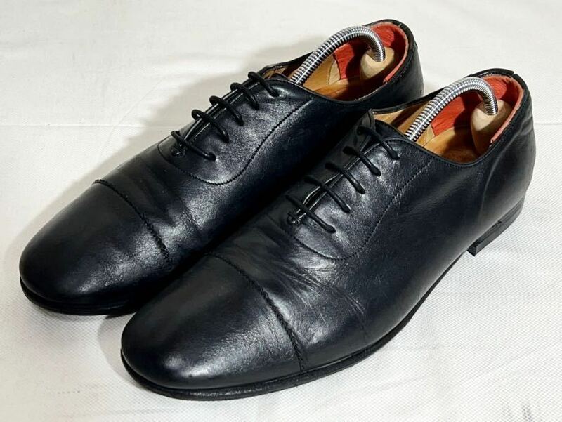 【イタリア製】GUCCI ストレートチップ ビジネスシューズ 内羽根オックスフォード 紐革靴 6.5/24.5 メンズ 紳士靴