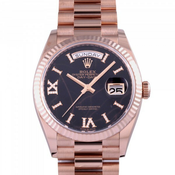 ロレックス ROLEX デイデイト 36 アイゼンキーゼル文字盤 VI・IXローマ ダイヤ 128235 ブラック/ローマ文字盤 新品 腕時計 メンズ