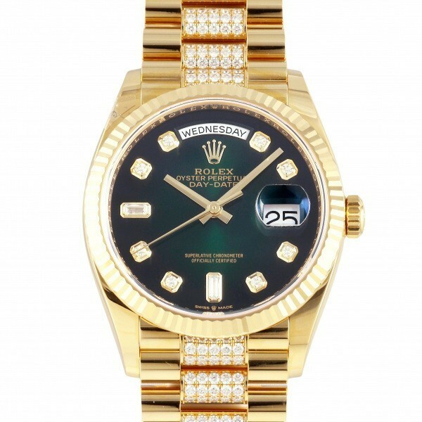 ロレックス ROLEX デイデイト 36 128238A グリーンオンブレ文字盤 新品 腕時計 メンズ