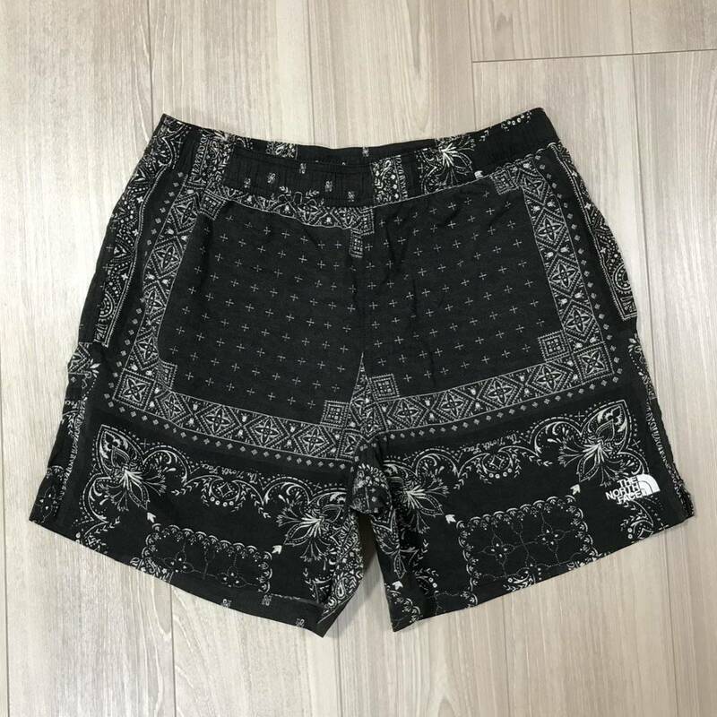 L NORTH FACE Novelty Versatile Shortノースフェイス バーサタイル ショーツ ショートパンツ ノベルティ バンダナ ペイズリー ブラック 2