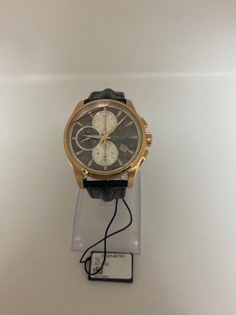 HAMILTON ハミルトン メンズ腕時計 ジャスマスター オート クロノ 42mm 自動巻き グレー系×ローズゴールド H32546781 新品
