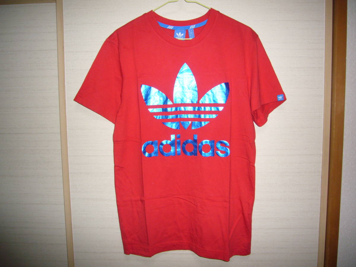 アディダス 半袖Tシャツ赤 Lサイズ