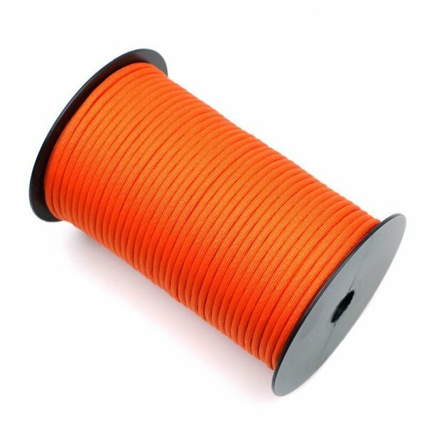 9 ストランド パラ コード 4mm ロープ キャンプ アクセサリー DIY 【9C Orange】 【100M】