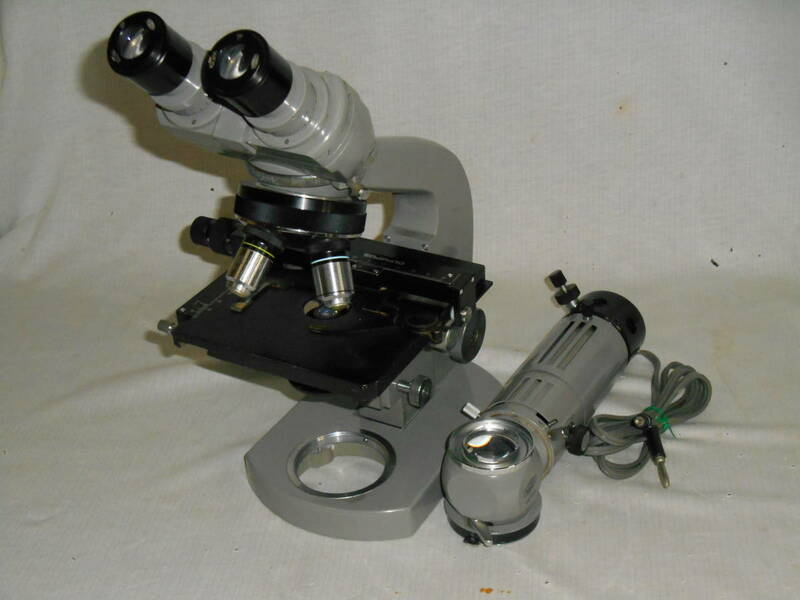 顕微鏡1■オリンパス・生物・化学・ライト付■USED