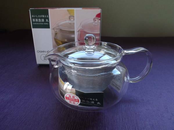 ハリオ 茶茶急須 丸 広口大きな茶こし 450ml ティーポット