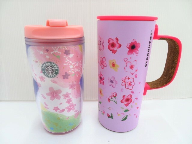 [f014] STARBUCKS COFFEE スターバックスコーヒー 2010 サクラ タンブラー ＆ 2017 サクラ ステンレスマグ スタバ 桜 ピンク色