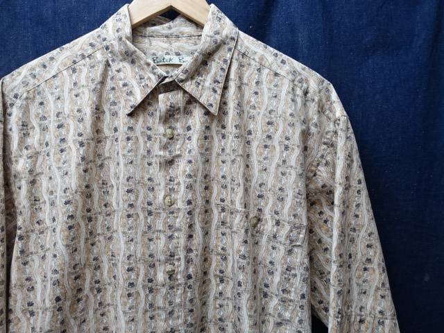 ビッグ サイズ シルエット USA 古着 卸 ビンテージ 90'S 00'S Batik Bay 半袖 総 柄 コットン シャツ L / ヴィンテージ 90S 00S / 69