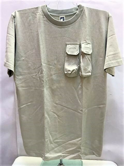 【EEE/イーイーイー】Wフラップポケット 半袖 Tシャツ BEIGE 1(L) 新品/デッドストック/希少/ヴィンテージ/大き目/アウトドア/ミリタリー