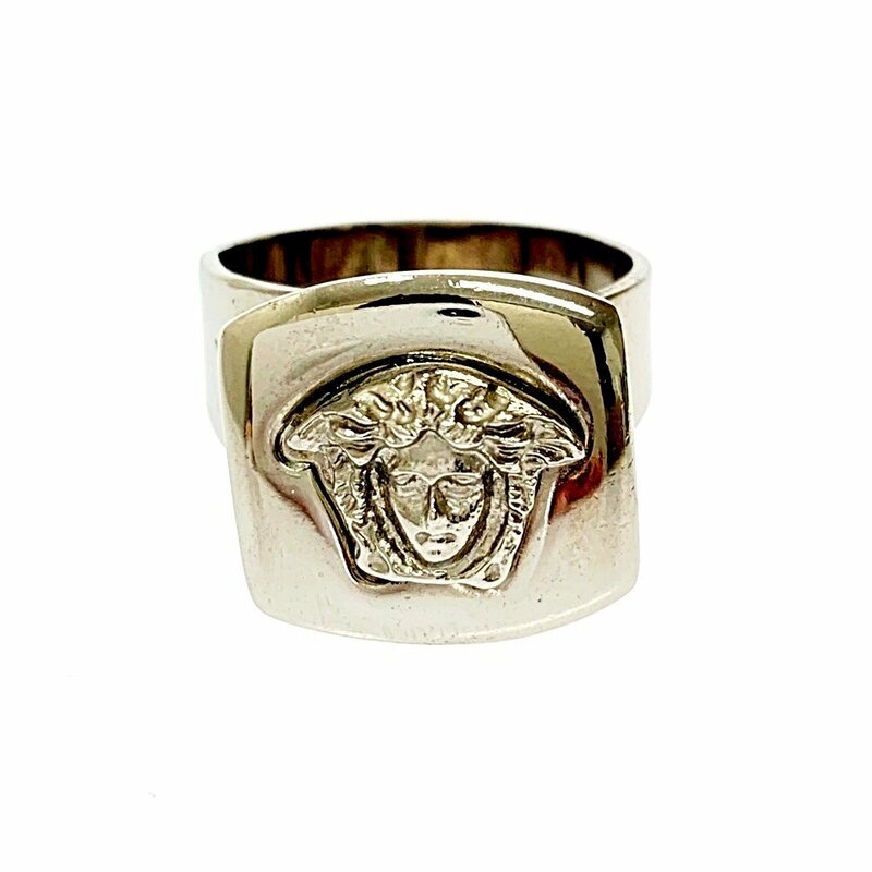 Gianni Versace ジャンニ・ヴェルサーチ メタル メデューサ スクエア リング シルバー 181996 リング・指輪