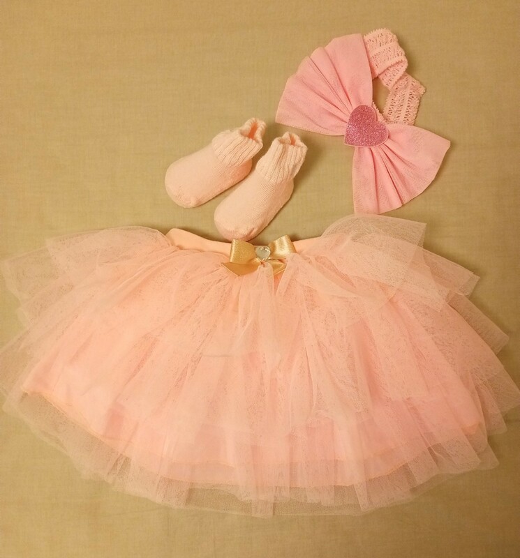 新品　ベビー　セレモニードレス　撮影用　ピンク　女の子　チュチュ　チュールスカート　ヘアバンド　バースデー　百日祝い