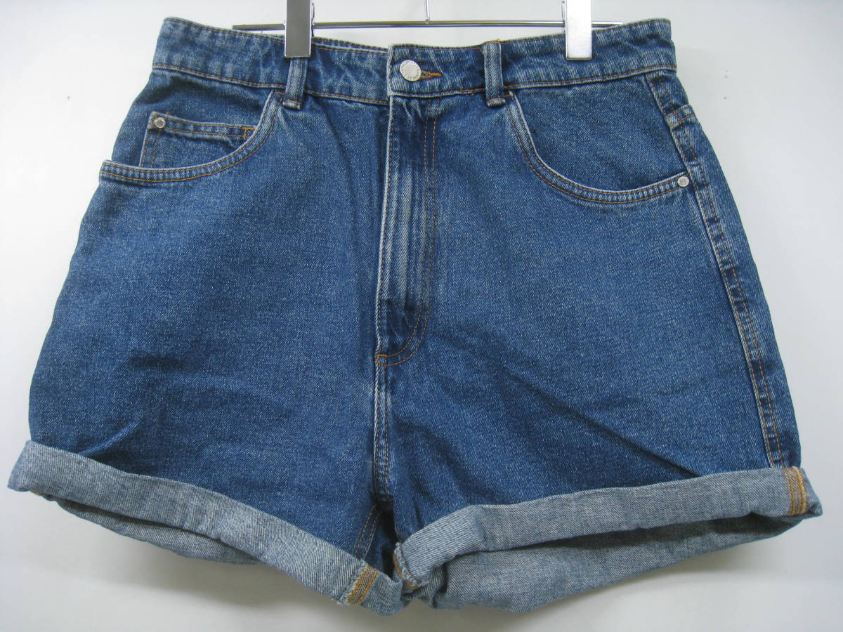 ZARA ザラ AUTHENTIC DENIM BY TRF デニム ショートパンツ ジーンズ 青 ブルー サイズEUR 40