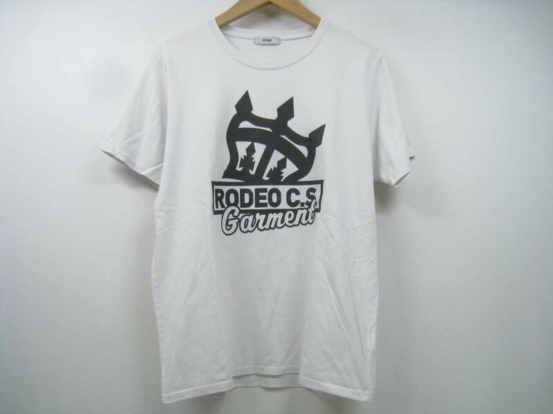 RCWB RODEO CROWNS WIDE BOWL ロデオクラウンズワイドボウル Tシャツ 半袖 プリントTシャツ 白 ホワイト サイズL
