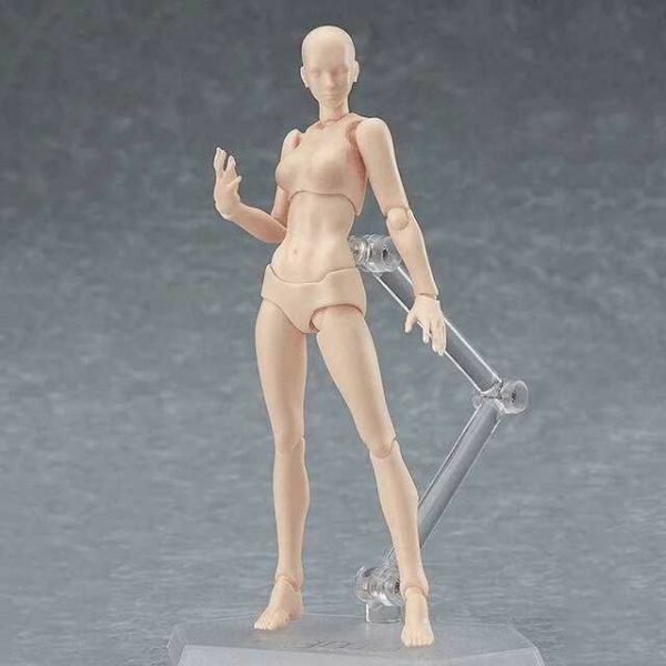デッサン 人形 男 女 関節人形 可動式 リアル フィギュア ドール 完成 モデル アート用品 ヌード（女） A006
