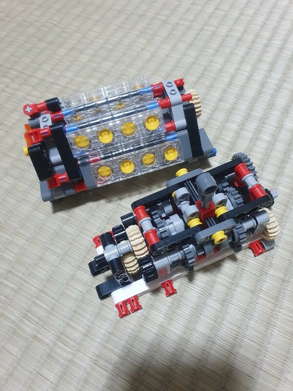 LEGOテクニック風 ブロック トランスミッション エンジン