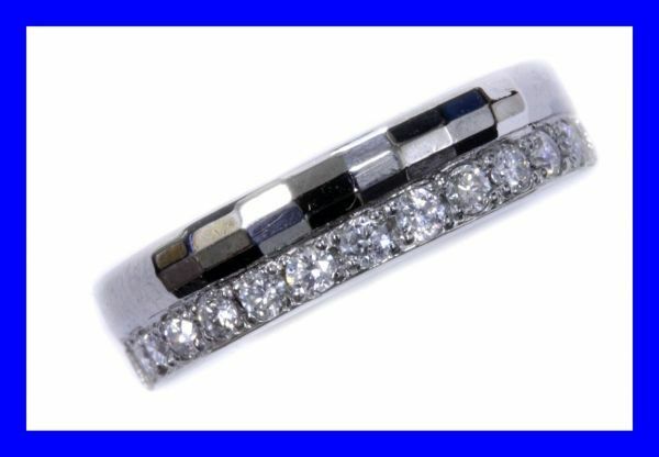 ●極上品 プラチナ ダイヤ 0.3ctｓ デザインリング 結婚 マリッジ 指輪 Pｔ900 Z1456