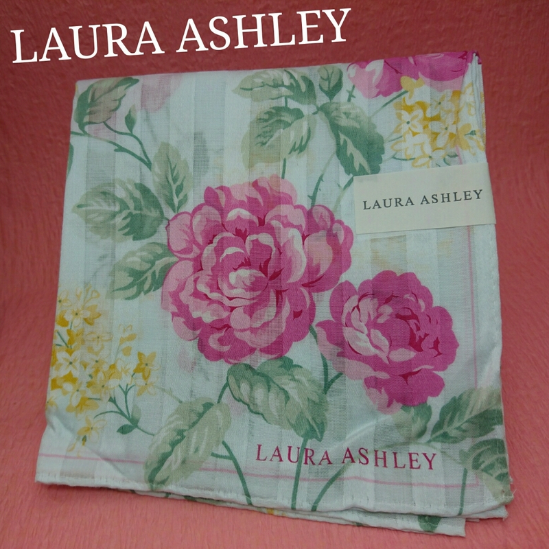 【未使用新品】　LAURA ASHLEY　ローラアシュレイ　大判　ハンカチ　21　P8124