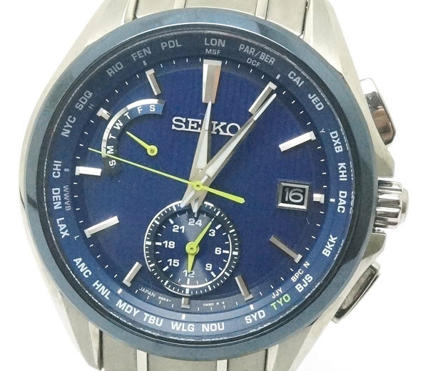 中古 美品 SEIKOセイコー ブライツ 限定モデル メンズ腕時計 チタン 電波ソーラー SAGA229/8B63-0AV0