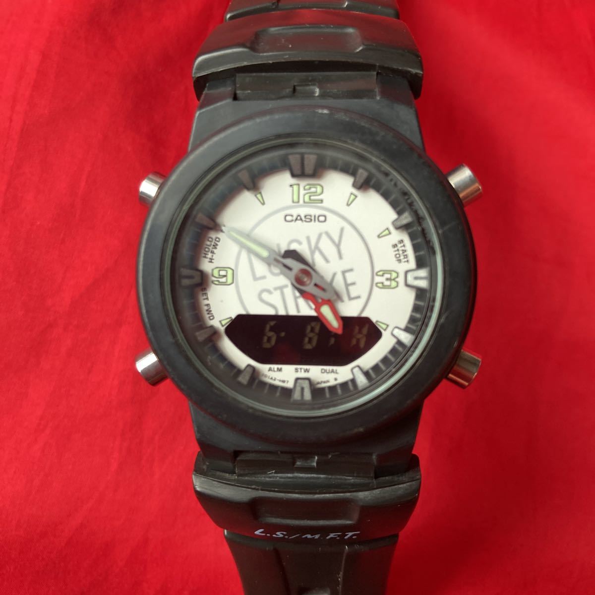 ★即決有★ 限定 ラッキーストライクG-100 G-SHOCK Gショック ベゼル無し カシオ アナログ デジタル腕時計 CASIO LUCKY STRIKE G-SHOCK