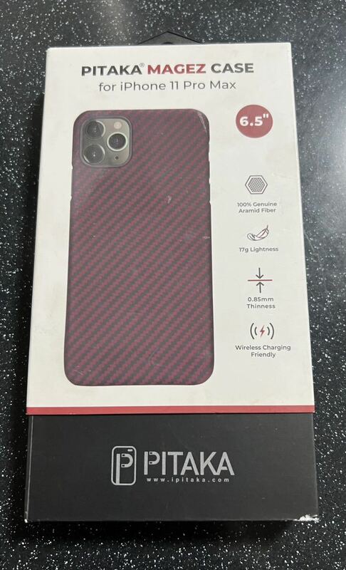 PITAKA iPhone 11 Pro Max 11ProMax アラミド繊維 カーボン素材 RED 赤ケース