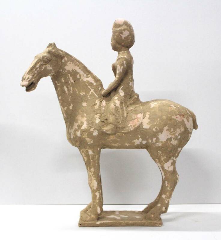 希少 数寄者放出品 宋時代 騎馬 中国美術 発掘品 古美術 中国古玩 兵馬俑 騎兵俑 副葬品