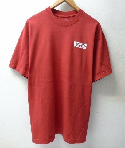 ◆◆BROOKLYN PROJECTS ブルックリンプロジェクト ロゴ Tシャツ 赤 サイズL 美　ブルックリンプロジェクツ