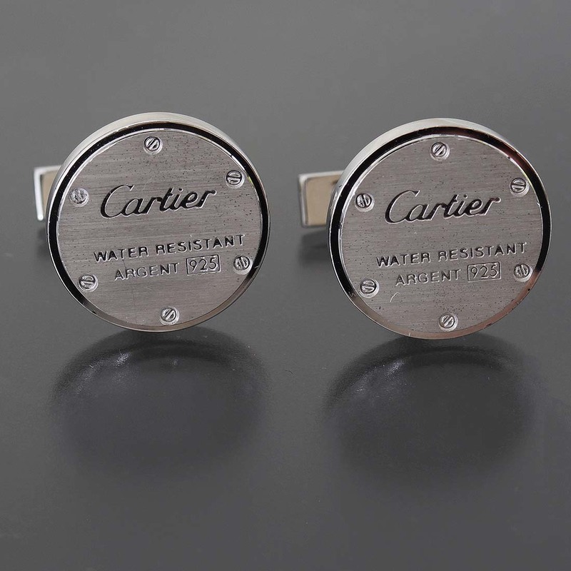 カルティエ ウォーター レジスタント デコール カフス SV925 新品仕上済●カフリンクス 20.4g メンズ Cartier 5109A