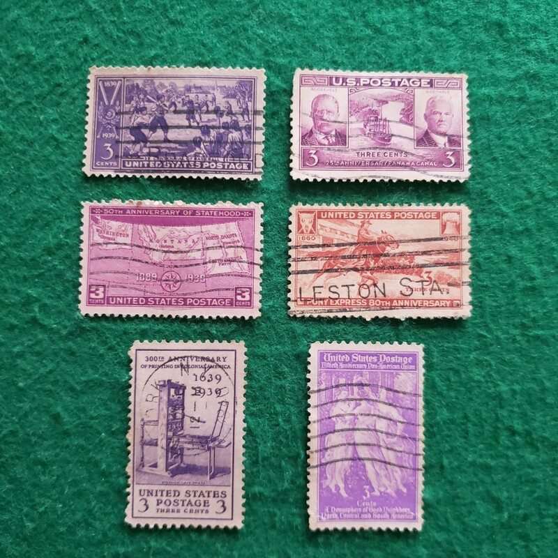 アメリカ合衆国切手 UNITED STATES POSTAGE ★6枚　1939年/外国切手