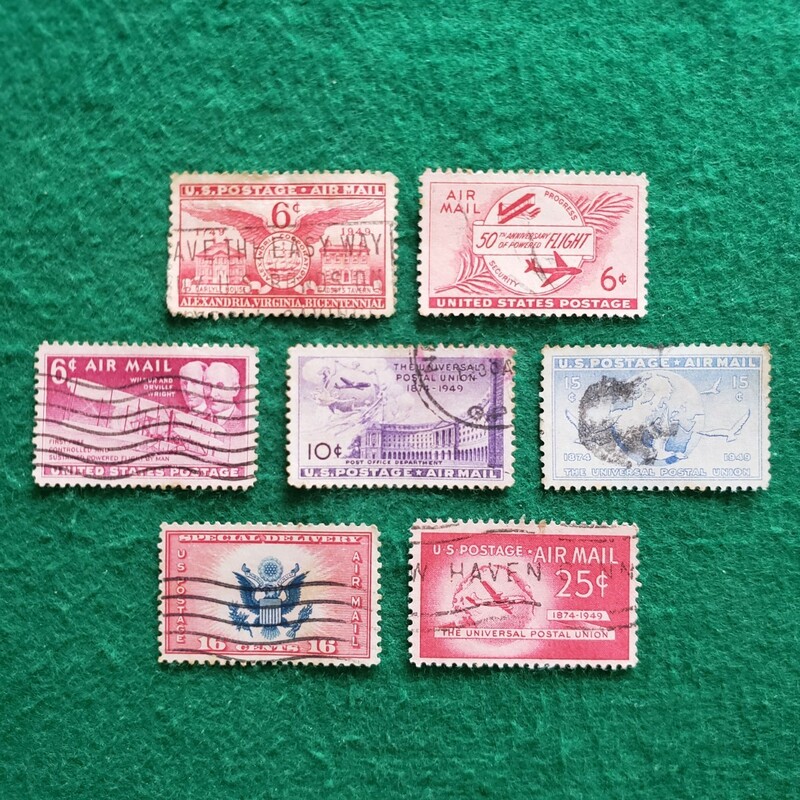 アメリカ合衆国切手 UNITED STATES POSTAGE ★7枚　AIRMAIL/外国切手